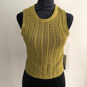 One Grey Day Women's Sleeveless‎ Knit Olive Green Tank Top Size Small NWT